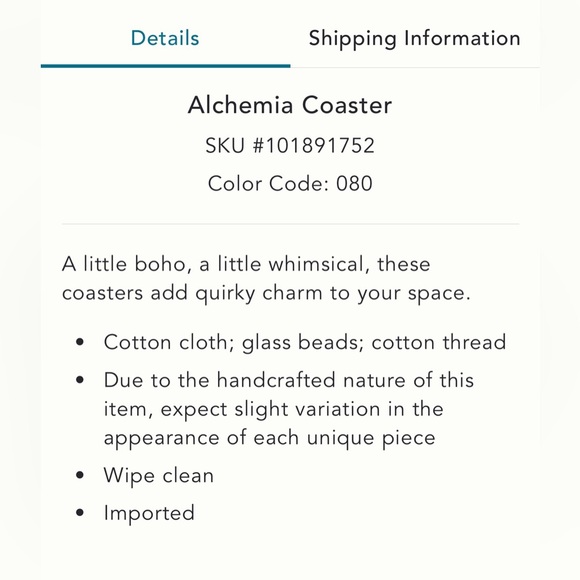 Anthropologie Beaded Alchemia coaster - Picture 8 of 11